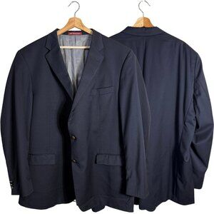 Hart Schaffner Marx Wool Sport Coat Dinner Jacket Blazer Men's 52L Navy Career